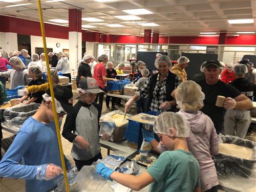 Volunteers Pack Meals for Feed My Starving Children